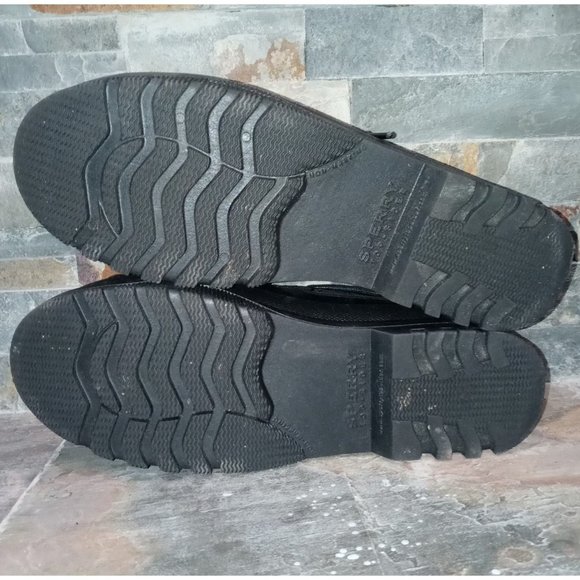 SPERRY Top Sider Black Rubber Duckling Women's STS97711 Shoes 7 Waterproof - Picture 7 of 9